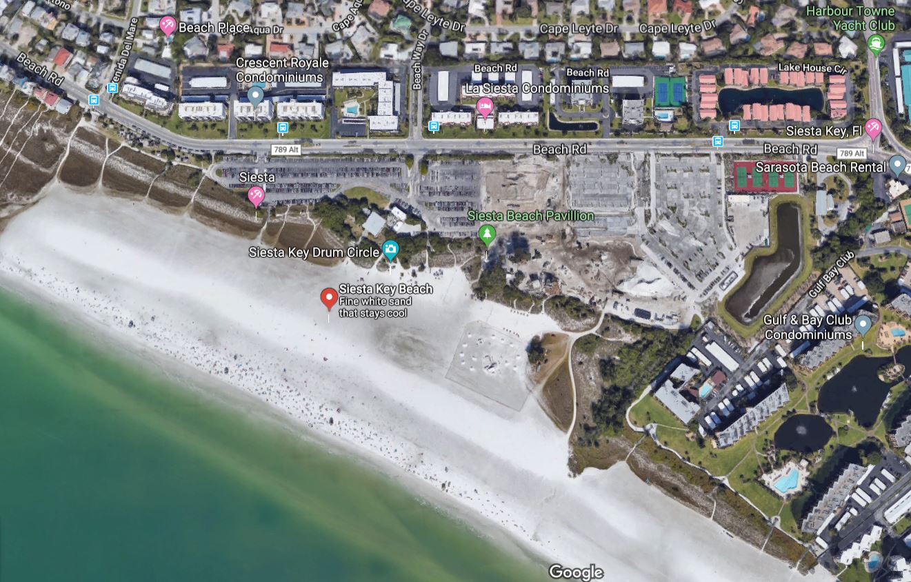 Aerial of Siesta Key Beach