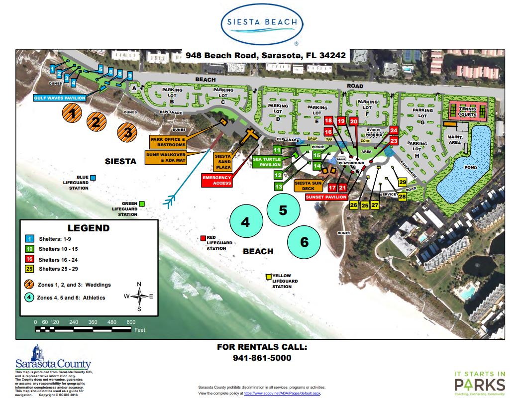 Map of Siesta Key Beach