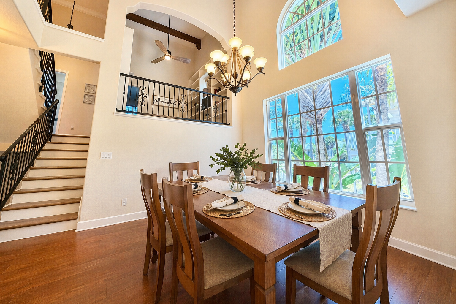 Avenida De Cortez — sunlit two-story dining room